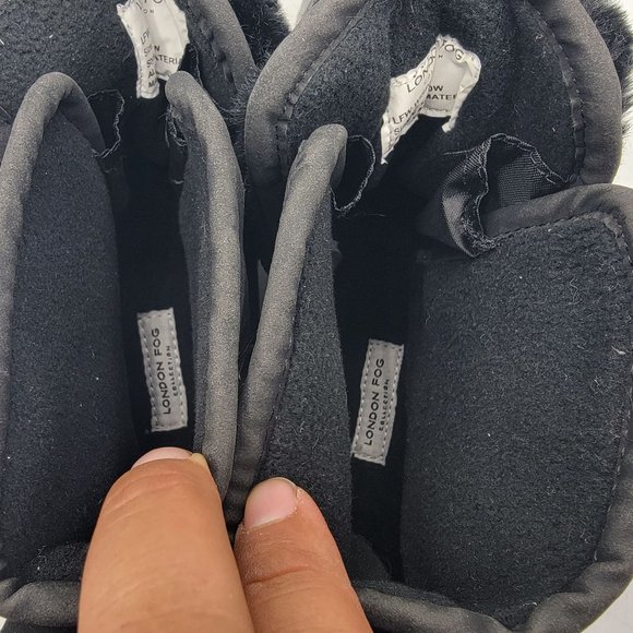 London Fog Collection Womens 9 M Black Red Boots Waterproof Outdoors Casual - Picture 10 of 13